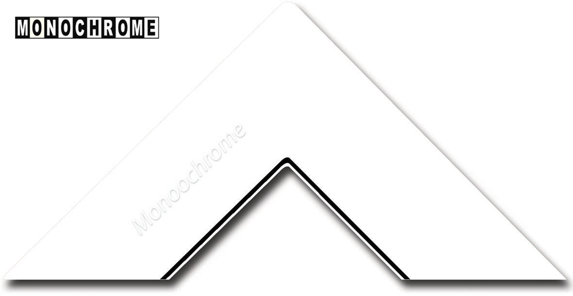 Картон Colourmount Monochrome, белый/чёрный/белый 2,3 мм